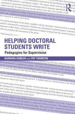 Doktoranden beim Schreiben helfen: Pädagogik für die Betreuung - Helping Doctoral Students Write: Pedagogies for supervision