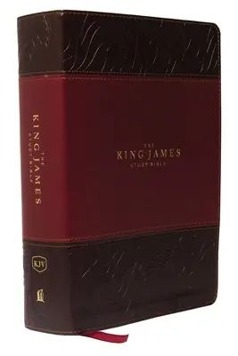 Die King James Studienbibel, Kunstleder, Burgund, Indexiert, Vollfarbige Ausgabe - The King James Study Bible, Imitation Leather, Burgundy, Indexed, Full-Color Edition