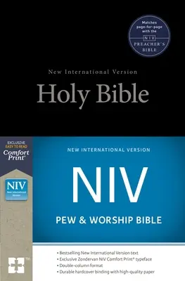 NIV, Kirchenbank- und Anbetungsbibel, Hardcover, Schwarz - NIV, Pew and Worship Bible, Hardcover, Black