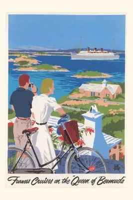 Jahrgangsjournal Paar auf den Bermudas Reiseposter - Vintage Journal Couple In Bermuda Travel Poster