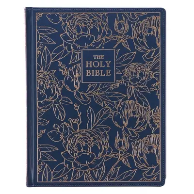 KJV Heilige Bibel, Großdruck-Notiz-Bibel, Kunstleder-Hardcover - King James Version, Navy W/Gold Floral - KJV Holy Bible, Large Print Note-Taking Bible, Faux Leather Hardcover - King James Version, Navy W/Gold Floral