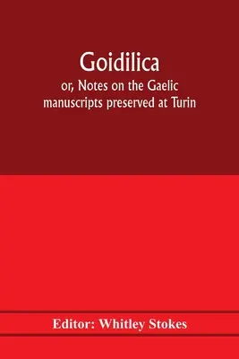 Goidilica; oder, Anmerkungen zu den gälischen Handschriften, die in Turin, Mailand, Bern, Leyden, dem Kloster S. Paul in Kärnten und Cambridge aufbewahrt werden, mit acht - Goidilica; or, Notes on the Gaelic manuscripts preserved at Turin, Milan, Berne, Leyden, the monastery of S. Paul, Carinthia, and Cambridge, with eigh