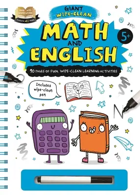 Hilfe bei den Hausaufgaben: Mathe & Englisch: Riesiges abwischbares Arbeitsbuch für Kinder ab 5 Jahren - Help with Homework: Math & English: Giant Wipe-Clean Workbook for 5+ Year-Olds