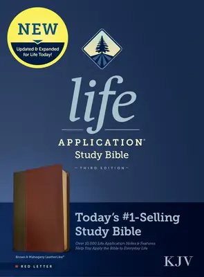 KJV Life Application Study Bible, Dritte Ausgabe (Rote Schrift, lederähnlich, Braun/Mahagoni) - KJV Life Application Study Bible, Third Edition (Red Letter, Leatherlike, Brown/Mahogany)