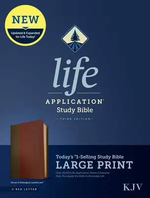 KJV Life Application Study Bible, Dritte Auflage, Großdruck (Rote Schrift, lederähnlich, Braun/Mahagoni) - KJV Life Application Study Bible, Third Edition, Large Print (Red Letter, Leatherlike, Brown/Mahogany)