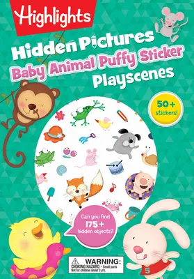 Versteckte Bilder mit Babytieren Puffy Sticker Playscenes - Baby Animal Hidden Pictures Puffy Sticker Playscenes