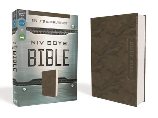 Niv, Jungenbibel, Lederweich, Braunes Tarnmuster, Komfortdruck - Niv, Boys' Bible, Leathersoft, Brown Camo, Comfort Print