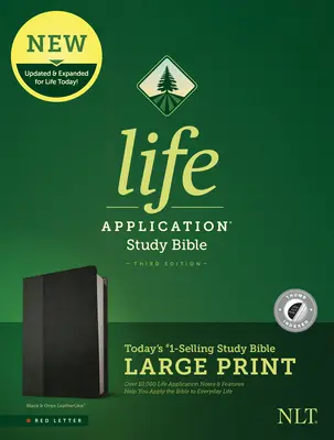 NLT Life Application Study Bible, Dritte Ausgabe, Großdruck (Lederähnlich, Schwarz/Onyx, Indexiert) - NLT Life Application Study Bible, Third Edition, Large Print (Leatherlike, Black/Onyx, Indexed)
