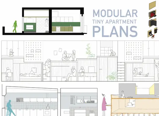 Modulare Kleinstwohnungs-Pläne - Modular Tiny Apartment Plans