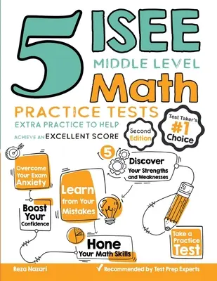 5 ISEE Middle Level Math Practice Tests: Extra Übung für ein hervorragendes Ergebnis - 5 ISEE Middle Level Math Practice Tests: Extra Practice to Help Achieve an Excellent Score