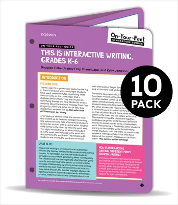 BUNDLE: Fisher: On-Your-Feet Guide: Das ist interaktives Schreiben: 10er-Pack - BUNDLE: Fisher: On-Your-Feet Guide: This is Interactive Writing: 10 Pack