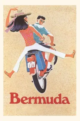 Vintage Journal Paar auf Fahrrad in Bermuda Reiseposter - Vintage Journal Couple on Bike in Bermuda Travel Poster