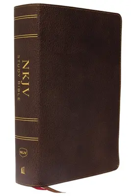 NKJV Studienbibel, Premium-Kalbsleder, braun, vollfarbig, Red Letter Edition, Indexiert, Komfortdruck: Die vollständige Ressource für das Studium von Gottes Wo - NKJV Study Bible, Premium Calfskin Leather, Brown, Full-Color, Red Letter Edition, Indexed, Comfort Print: The Complete Resource for Studying God's Wo