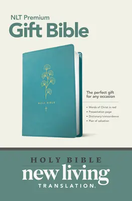 Premium Geschenkbibel NLT (rote Schrift, lederähnlich, aquamarin) - Premium Gift Bible NLT (Red Letter, Leatherlike, Teal)