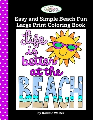 The Coloring Cafe-Leichtes und einfaches Strandspaß-Malbuch in Großdruck - The Coloring Cafe-Easy and Simple Beach Fun Large Print Coloring Book