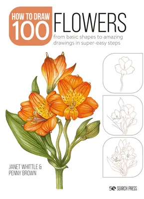 Anleitung zum Zeichnen von 100: Blumen: Von einfachen Formen zu erstaunlichen Zeichnungen in supereinfachen Schritten - How to Draw 100: Flowers: From Basic Shapes to Amazing Drawings in Super-Easy Steps