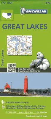 Michelin Great Lakes Karte - Michelin Great Lakes Map