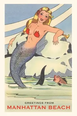 The Vintage Journal Grüße aus Manhattan Beach, Meerjungfrau - The Vintage Journal Greetings from Manhattan Beach, Mermaid