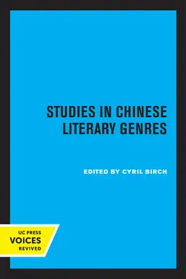 Studien zu den chinesischen Literaturgattungen - Studies in Chinese Literary Genres