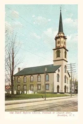 Oldtimer-Journal Alte holländische Kirche, Brooklyn, New York City - Vintage Journal Old Dutch Church, Brooklyn, New York City
