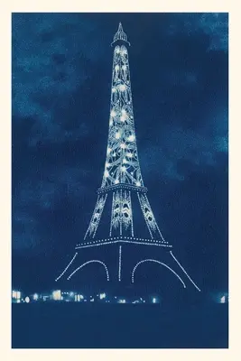 Oldtimer-Journal Beleuchteter Eiffelturm - Vintage Journal Illuminated Eiffel Tower