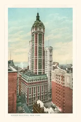 Weinleseblatt Singer Building, New York City - Vintage Journal Singer Building, New York City