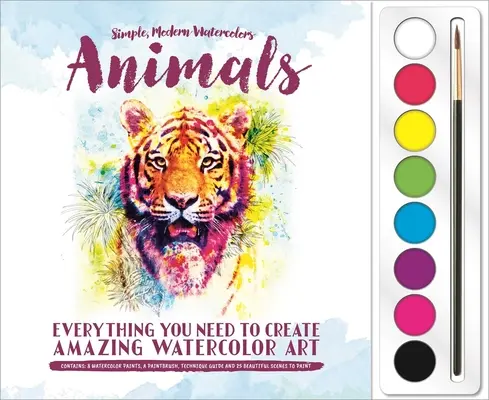 Tiere: Aquarell-Farbset - Animals: Watercolor Paint Set