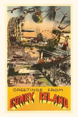 Weinleseblatt Grüße von Coney Island, New York City - Vintage Journal Greetings from Coney Island, New York City
