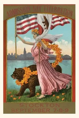 Oldtimer-Journal Plakat zum Tag der Zulassung, Stockton - Vintage Journal Admission Day Poster, Stockton