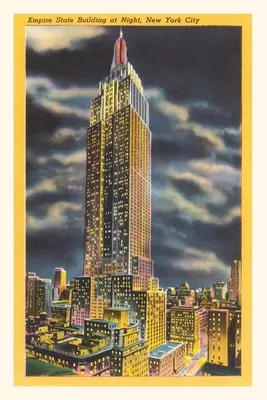Oldtimer-Journal Nacht, Empire State Building, New York City - Vintage Journal Night, Empire State Building, New York City