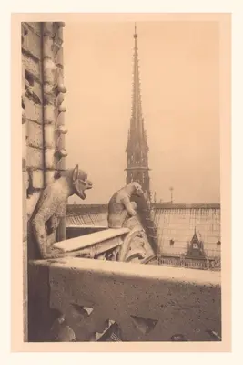 Jahrgangsjournal Kathedrale Notre Dame mit Wasserspeiern - Vintage Journal Notre Dame Cathedral with Gargoyles