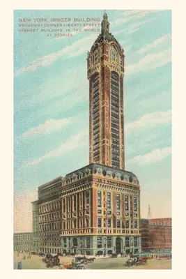 Weinleseblatt Vintage Singer Building - Vintage Journal Vintage Singer Building