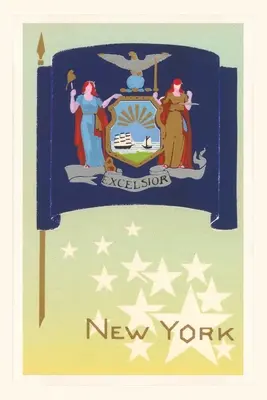 Oldtimer-Journal Flagge des Staates New York - Vintage Journal New York State Flag