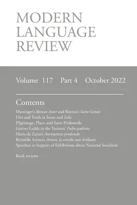 Rückblick auf die moderne Sprache (117: 4) Oktober 2022 - Modern Language Review (117: 4) October 2022