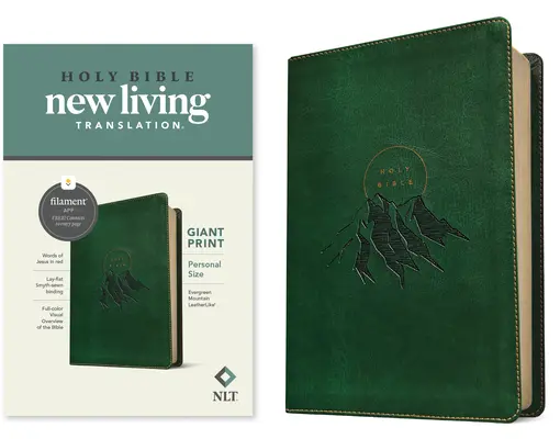 NLT Personal Size Giant Print Bible, Filament Enabled Edition (lederähnlich, Evergreen Mountain ) - NLT Personal Size Giant Print Bible, Filament Enabled Edition (Leatherlike, Evergreen Mountain )