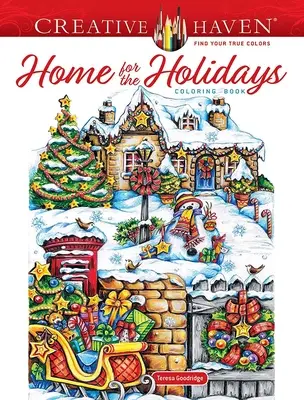 Creative Haven Malbuch „Zuhause für die Feiertage - Creative Haven Home for the Holidays Coloring Book