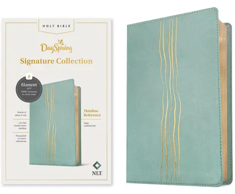 NLT Thinline Reference Bible, Filament Enabled Edition (Rote Schrift, lederähnlich, Salbei): Dayspring Signature Kollektion - NLT Thinline Reference Bible, Filament Enabled Edition (Red Letter, Leatherlike, Sage): Dayspring Signature Collection