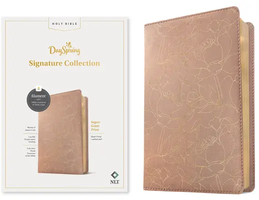 NLT Super Giant Print Bible, Filament Enabled Edition (Rote Schrift, lederähnlich, Blush Floral): Dayspring Signature Kollektion - NLT Super Giant Print Bible, Filament Enabled Edition (Red Letter, Leatherlike, Blush Floral): Dayspring Signature Collection