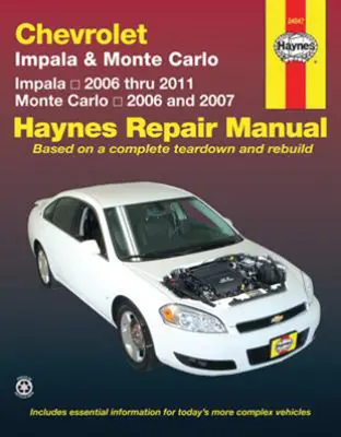 Chevrolet Impala 2006 bis 2011 & Monte Carlo 2006 bis 2007 Haynes Reparaturhandbuch: Impala 2006 bis 2011 - Monte Carlo 2006 und 2007 - Chevrolet Impala 2006 Thru 2011 & Monte Carlo 2006 Thru 2007 Haynes Repair Manual: Impala 2006 Thru 2011 - Monte Carlo 2006 and 2007