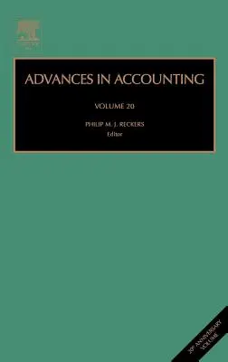 Fortschritte in der Buchhaltung: Band 20 - Advances in Accounting: Volume 20