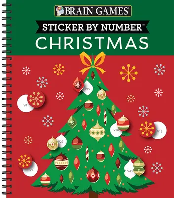 Denkspiele - Sticker nach Zahlen: Weihnachten (28 Bilder zum Aufkleben - Weihnachtsbaumabdeckung) - Brain Games - Sticker by Number: Christmas (28 Images to Sticker - Christmas Tree Cover)