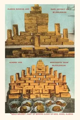 Weinleseblatt Goldziegel, 1906, Nome, Alaska - Vintage Journal Gold Bricks, 1906, Nome, Alaska