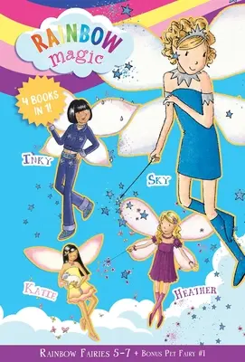 Regenbogenfeen: Bücher 5-7 mit besonderen Tierfeen Buch 1: Sky, die blaue Fee, Inky, die indigofarbene Fee, Heather, die violette Fee, Katie, die Kätzchenfee - Rainbow Fairies: Books 5-7 with Special Pet Fairies Book 1: Sky the Blue Fairy, Inky the Indigo Fairy, Heather the Violet Fairy, Katie the Kitten Fair