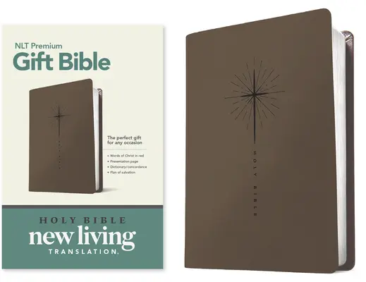 Premium Geschenkbibel NLT (Rote Schrift, Lederähnlich, Sternkreuz Taupe) - Premium Gift Bible NLT (Red Letter, Leatherlike, Star Cross Taupe)