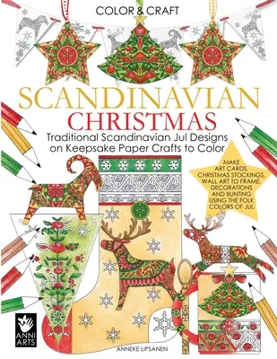 Skandinavische Weihnachten: Traditionelle skandinavische Jul-Motive auf Papier zum Ausmalen - Scandinavian Christmas: Traditional Scandinavian Jul Designs on Keepsake Paper Crafts to Color