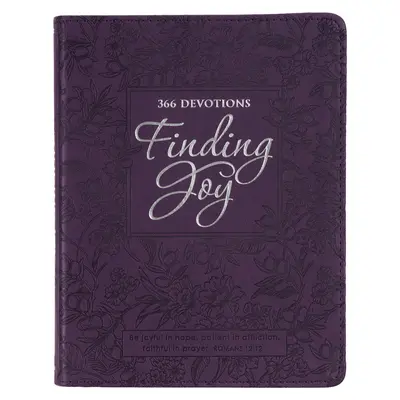 Finding Joy - 366 Andachten, lila geblümte Kunstleder-Andacht für Frauen - Finding Joy - 366 Devotions, Purple Floral Faux Leather Devotional for Women
