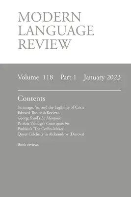 Zeitschrift Modern Language Review (118: 1) Januar 2023 - Modern Language Review (118: 1) January 2023