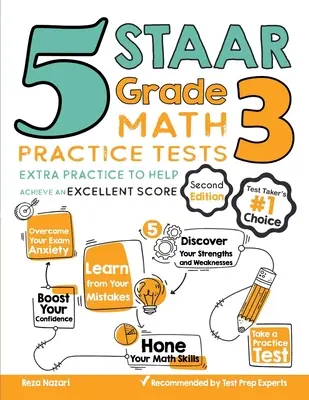 5 STAAR Mathe-Übungstests für Klasse 3: Extra Übung für ein hervorragendes Ergebnis - 5 STAAR Grade 3 Math Practice Tests: Extra Practice to Help Achieve an Excellent Score
