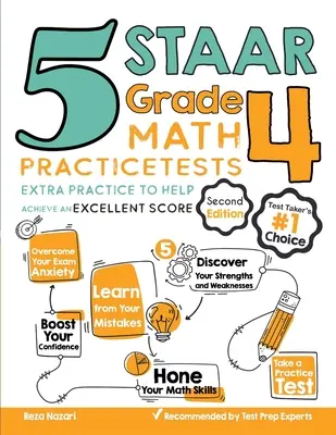 5 STAAR Mathe-Übungstests für Klasse 4: Extra Übung für ein hervorragendes Ergebnis - 5 STAAR Grade 4 Math Practice Tests: Extra Practice to Help Achieve an Excellent Score