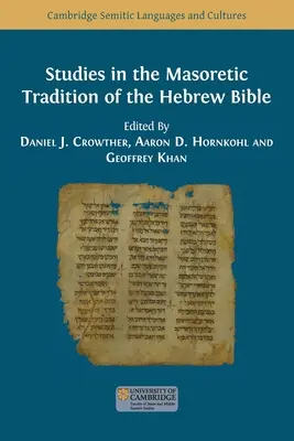 Studien zur masoretischen Tradition der hebräischen Bibel - Studies in the Masoretic Tradition of the Hebrew Bible